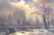 Albert Bierstadt Yosemite Winter Scene Sweden oil painting artist